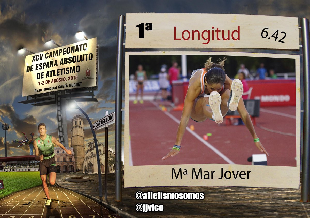 atletismoSomos's tweet photo. Mar @MarietaJP Campeona de España absoluta de longitud #Castellon2015 @jjvico http://t.co/S7n7sQn4jt