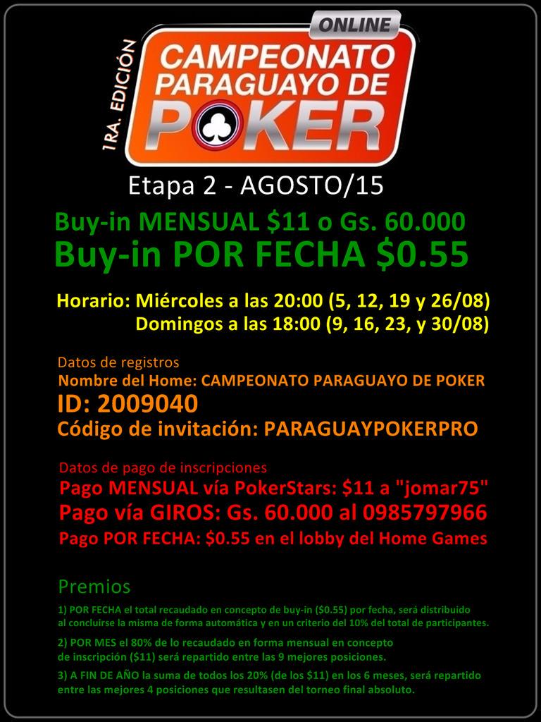 Aquí las bases y condiciones para participar en la ETAPA 2 del CPPO. 

facebook.com/alq935/photos/…

#ParaguayPokerPro ♣