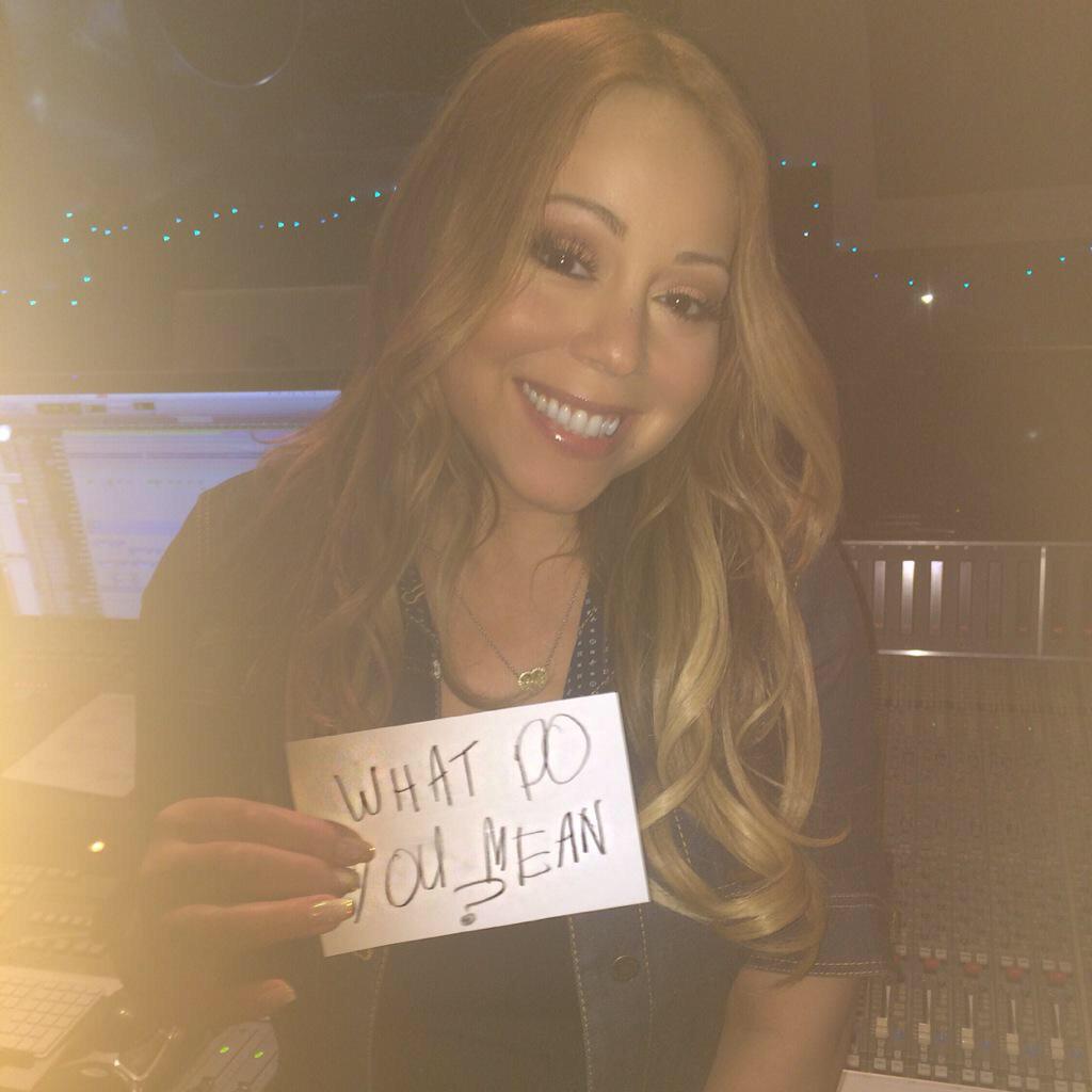 WDYM_JB's tweet photo. @MariahCarey supporting #WhatDoYouMean http://t.co/i8dO1k8vkI