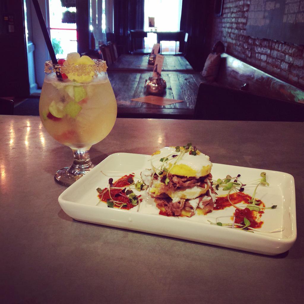 AnnexWineBar's tweet photo. Drink special: Ginger peach blossom :) 
Dinner special: lamb polenta Napoleon :) $9 :thumbs up: http://t.co/arucpGn2pe