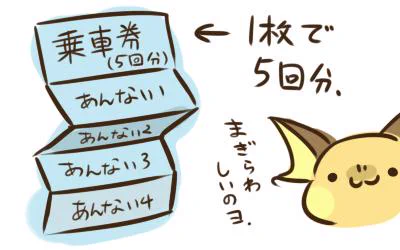 格安でJRが乗り放題になる青春18切符って便利ですね。でも「5枚綴り」っていうから切符は5枚と思ったら、下の4枚は案内なんですね。家まで取りに帰りましたよ、もう…。 