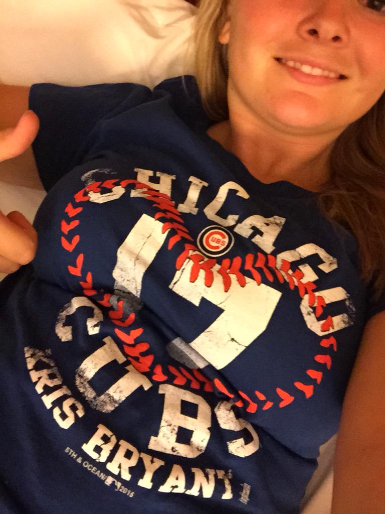 SBousman's tweet photo. Love my @KrisBryant_23 shirt, wish I could have got a picture with him tonight at the @Cubs game!!! #GoCubsGo ##1fan http://t.co/7ZTeuBxmoQ