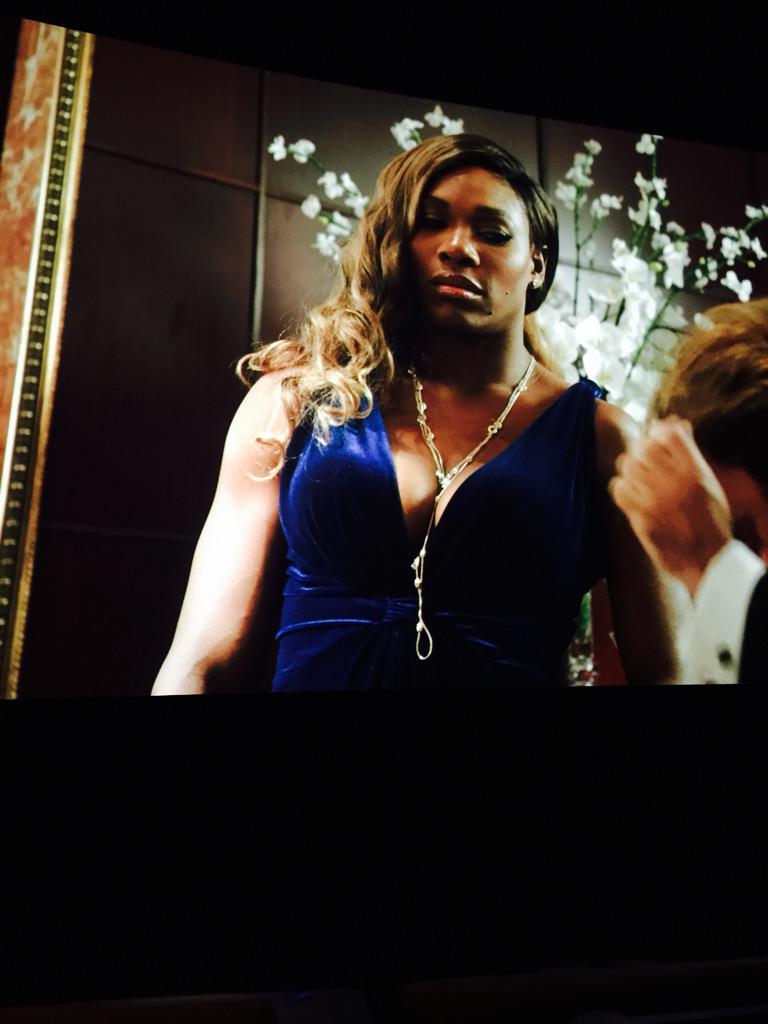 PHShriver's tweet photo. Saw @serenawilliams looking great. @PixelsMovie 3 generations of my family enjoyed it. Especially SW with good rally http://t.co/iammFnAXr7