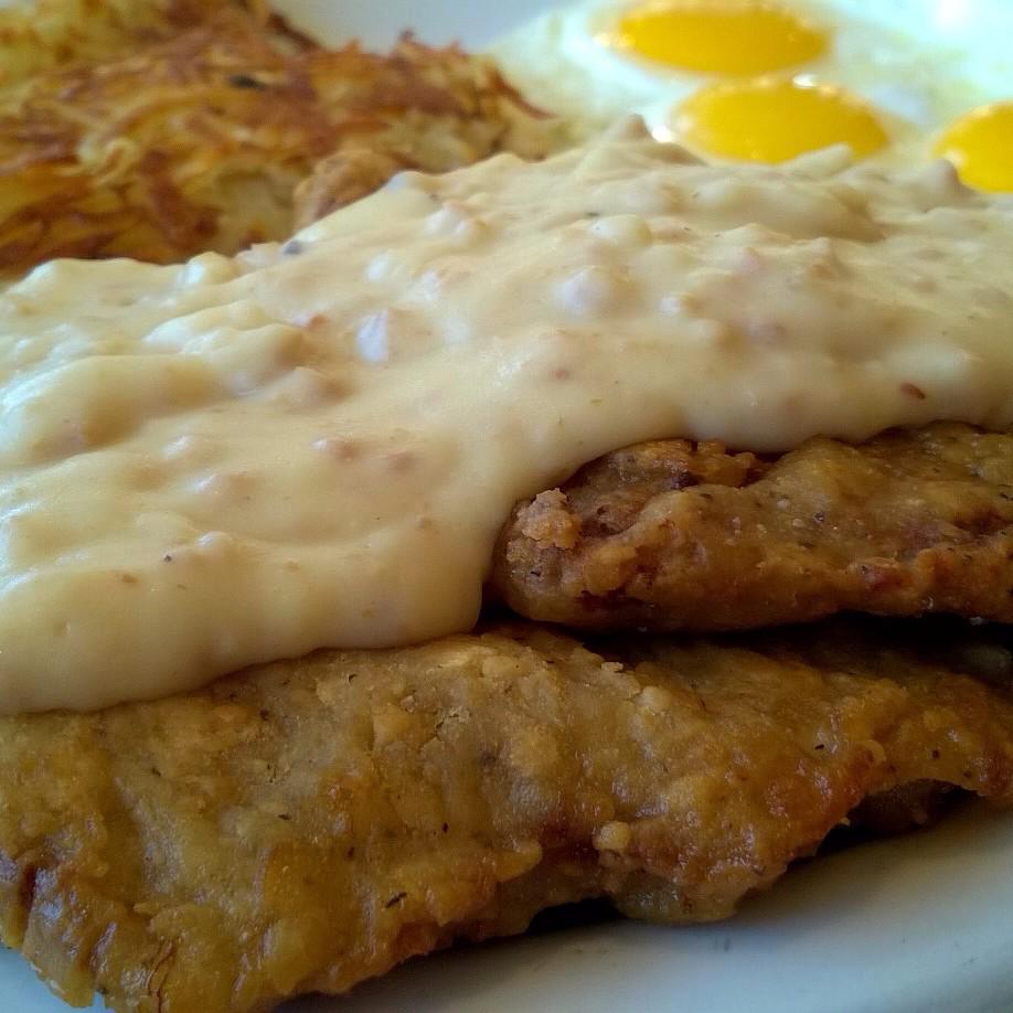 Country Fried Steak & #Eggs ... #DietStartsMonday #BiscuitAndGravy #breakfast #steak #comfortfood