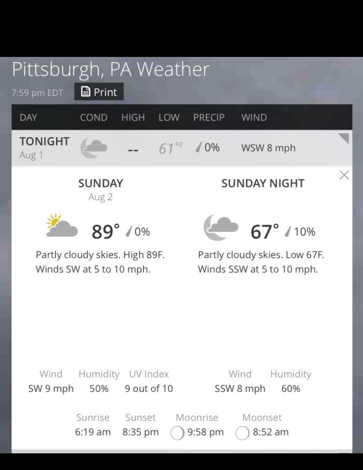 gilvanorder's tweet image. Weather in #otrapittsburgh on Sunday #OneDirection #MYBOYS #MTVHottest #OTRA --Rain won't #DragMeDown