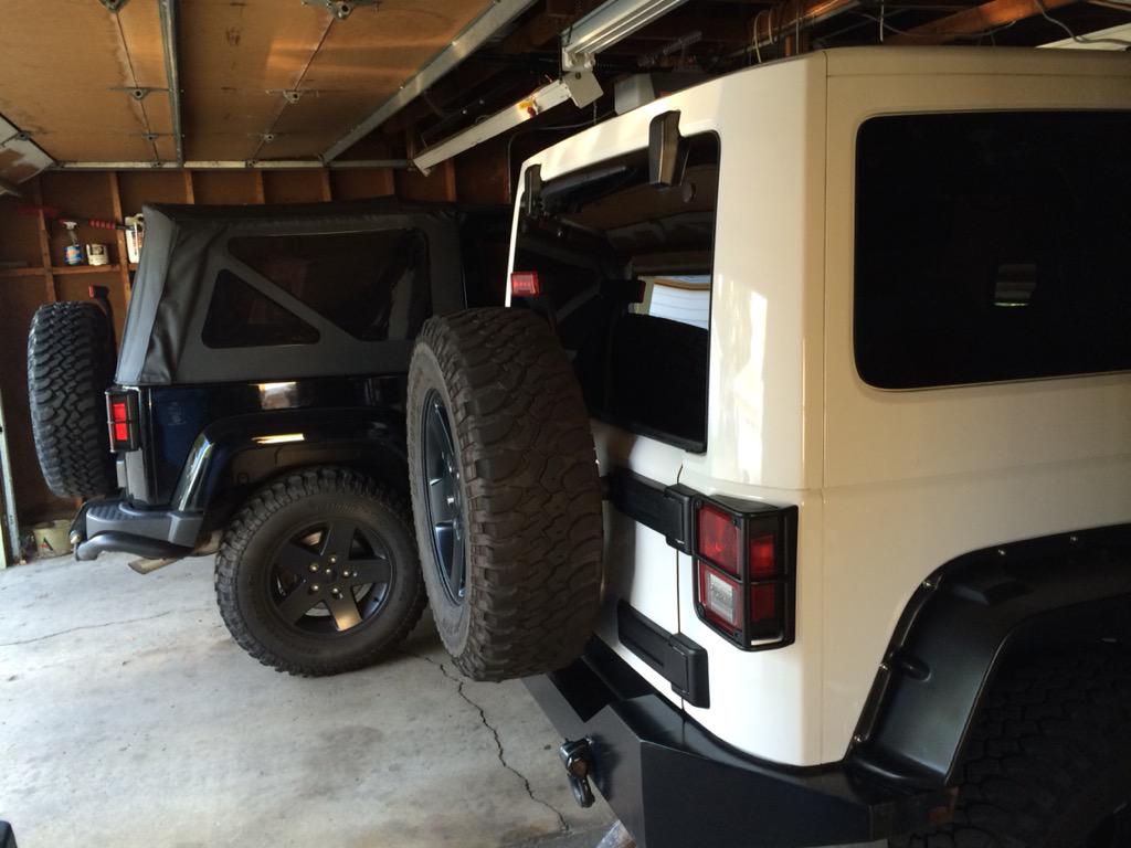 Sometimes I just do this: look at our jeeps! #JeepGarage #JeepMafia #JeepObsession #TheYeti #UncleDemon