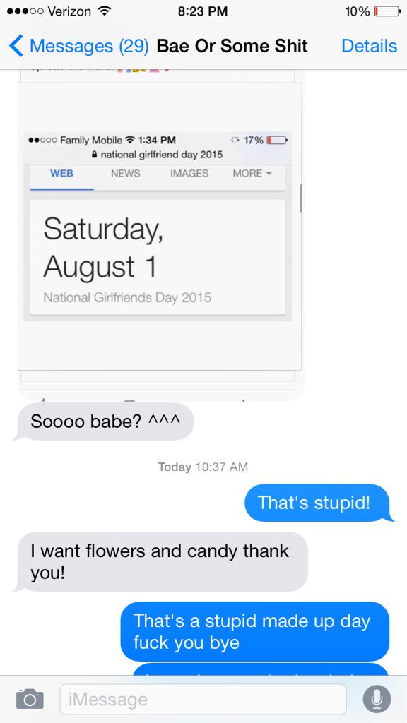 YourHumbleking's tweet photo. How I handled this national GF day bullshit http://t.co/kazG0kuY7f