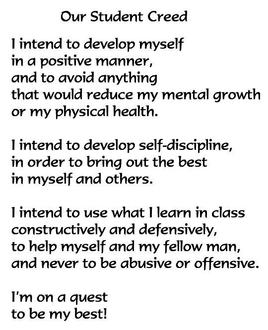 Urmi Chanda On Twitter The Taekwondo Student Creed I Wish I Had Grown Up Saying These Lines Loudly To Myself Http T Co 5qkmxjm6yy
