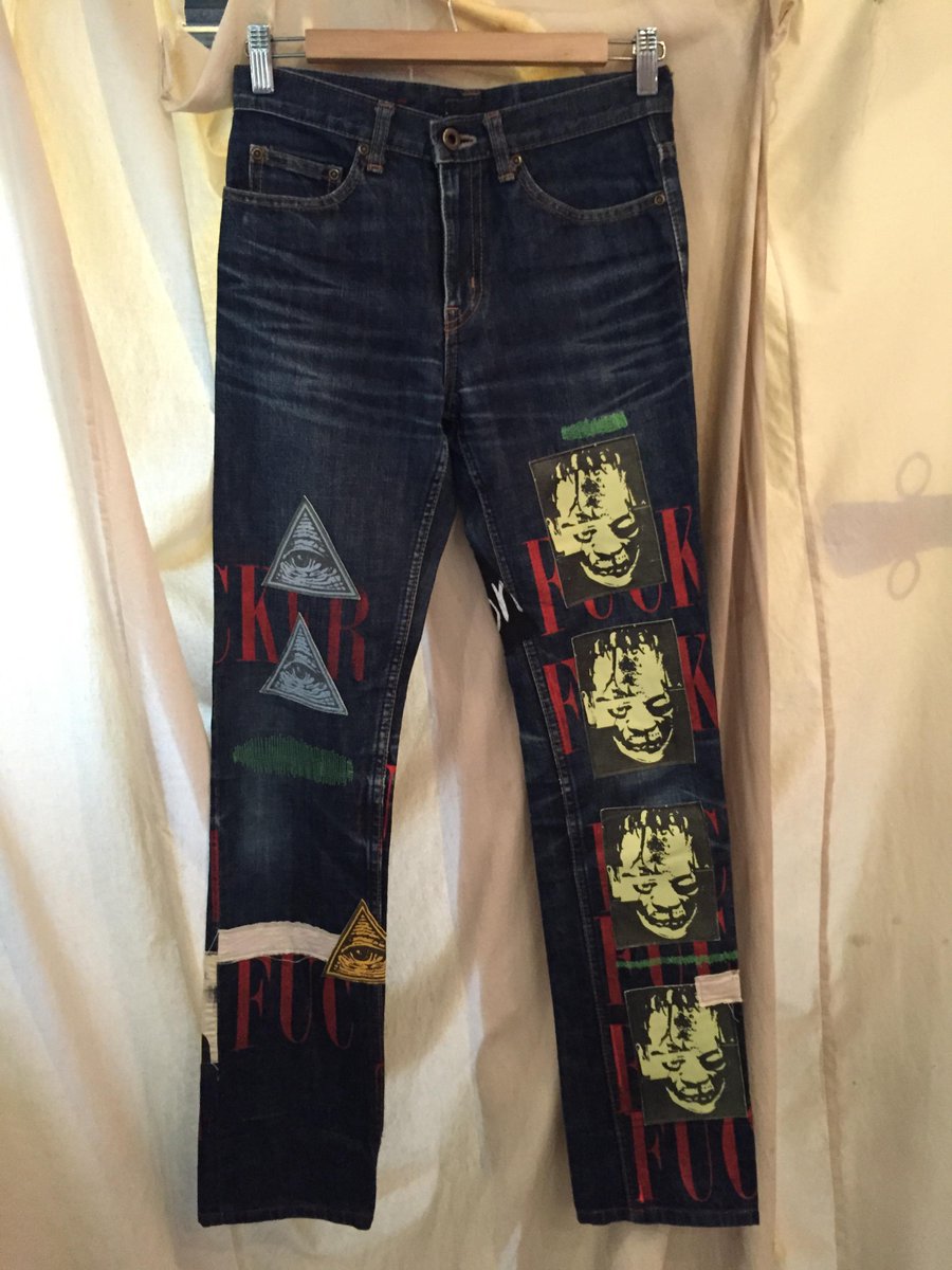 New York Joe A Twitter Secession アナーキーデニムパンツ ３４００ Tax 入荷 パンクファッションには欠かせない マルチプリントやワッペンの施されたアナーキーアイテム ボトムスを主役にしたスタイリングでも活躍してくれます Http T Co b3bibeyl