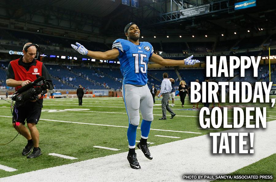 Happy birthday to wide receiver Golden Tate! 
