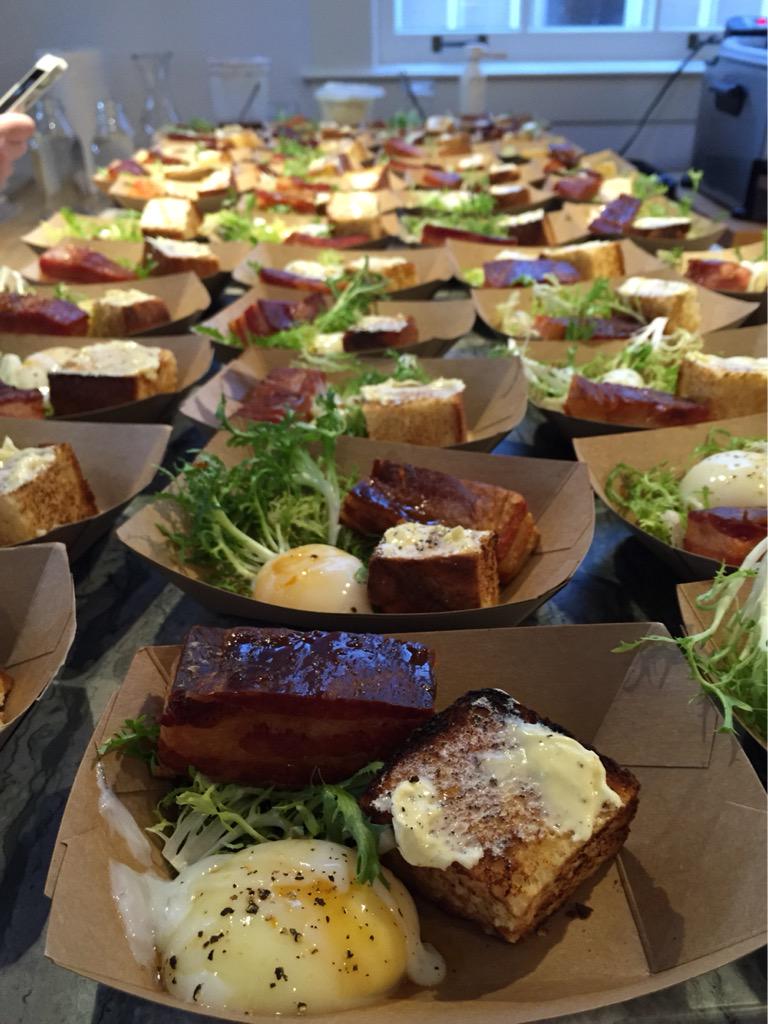 The second course, by <a href="/breakandgather/">Break & Gather</a>!! "Bacon and Eggs" aka "The Perfect Breakfast" #sousvide #classy #baconshowdown