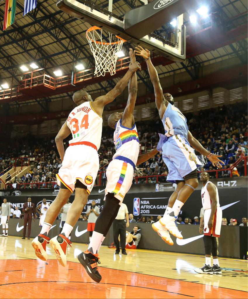 BballNaija's tweet photo. "@nuggets: This. Really. Happened!
Relive it: http://t.co/4HJi7sNlg7
#NBAAfricaGame #Nuggets http://t.co/ZPNdq6bnJG" #Mannimal