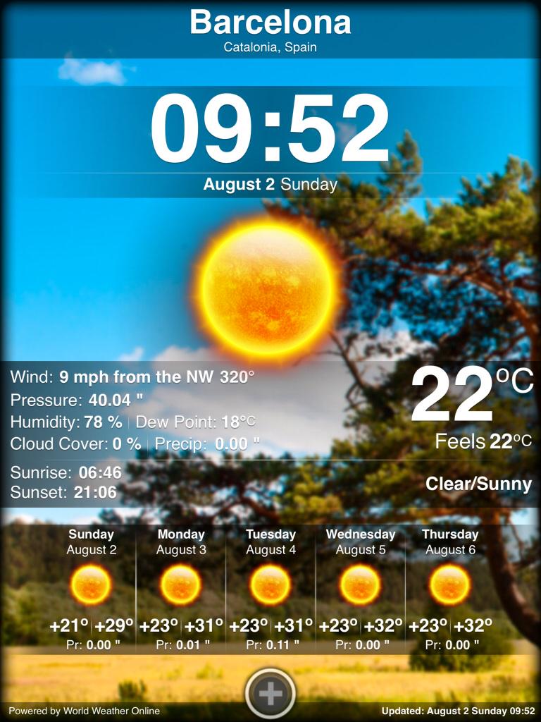 MigjornBcn's tweet photo. #BuenosDias #BonDia #Barcelona. 22ᵒC. #iWeatherHD @myappshq http://t.co/aCRJ0HETr5 http://t.co/lmUhUicdad