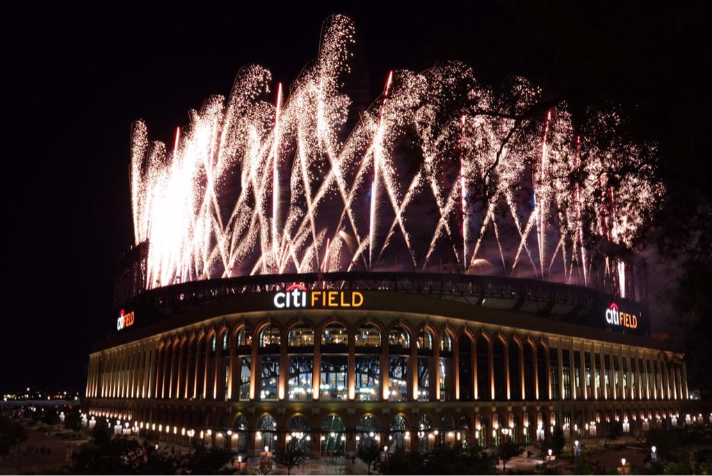 Mets's tweet image. Lucas Duda took care of the in game fireworks. After the game the capacity crowd enjoyed the more traditional kind.