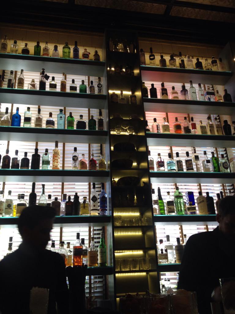 mscng's tweet photo. Another fab night with my girlies @redmojx @b4bc_ #cocktails #wallofgin http://t.co/MeLluyz0cP