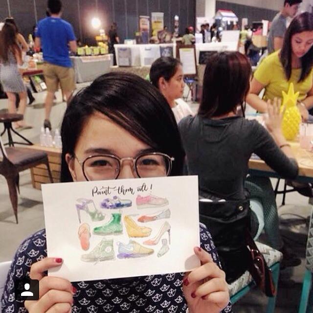 TheLiSTGroup's tweet photo. Happy watercolor session attendee @champerillo at #ImShoeInLove5. Thanks, @thecraftcentral!☺️ http://t.co/VwnpLae199