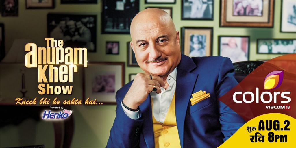 Heart to Heart with the one and only Kher! The #theanupamkhershow ! Tune tonite at 8pm only on @ColorsTV
