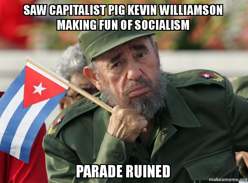 RonnyFritz's tweet photo. @KevinNR Stop it with the #failuresofcapitalism tweets--you have #SadFidel on the verge of tears! http://t.co/BskiXZnV9G