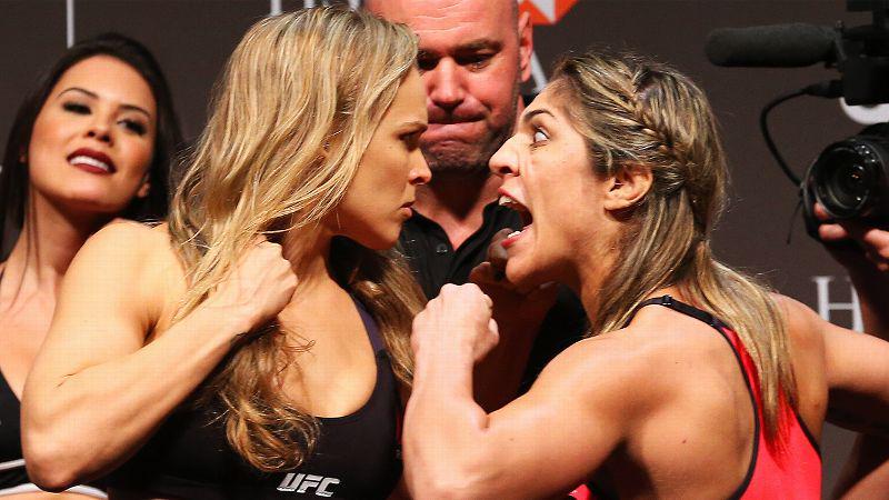 espnW's tweet photo. Let’s do this. @RondaRousey vs. @bethecorreia #UFC190 http://t.co/8w5gkJzKLB