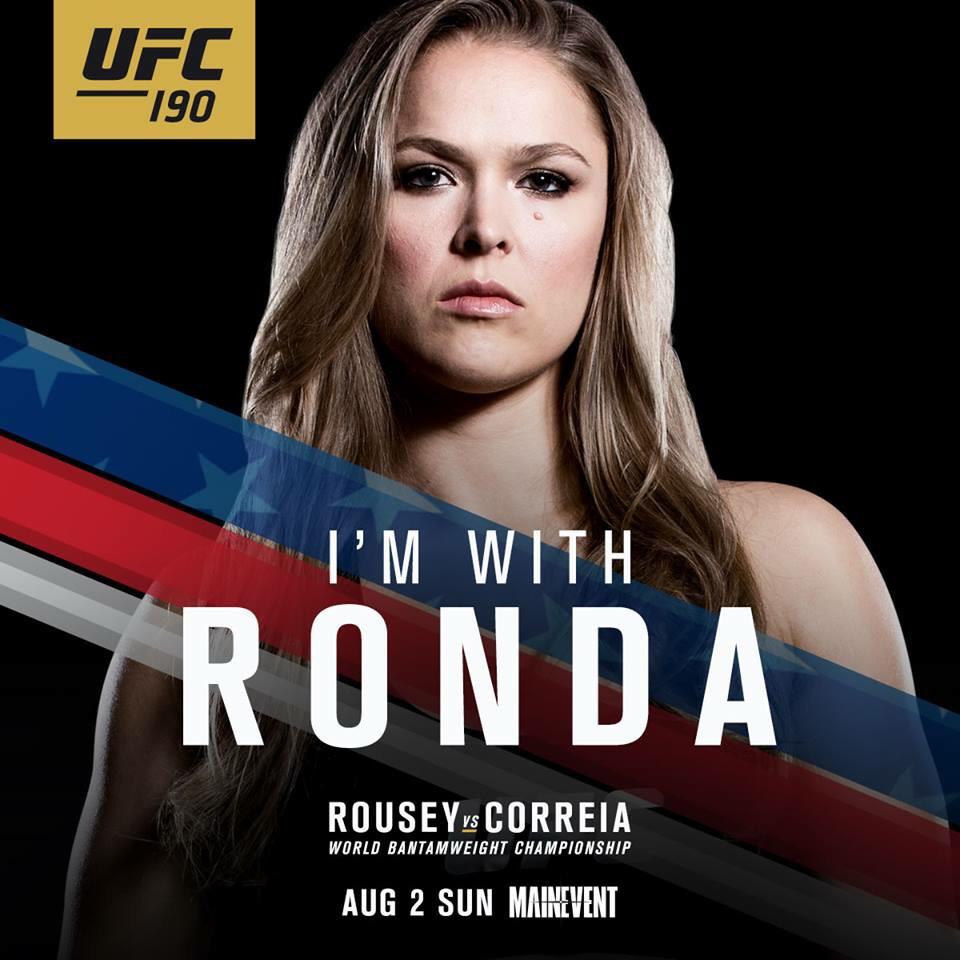 UFC_AUSNZ's tweet photo. RT if you're with @RondaRousey #UFC190 http://t.co/vQyVraiehV