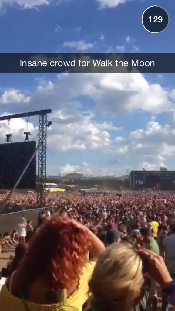 WTMFansUS's tweet photo. The crowd for WTM (photo from Lollapalooza Day 2 snapchat story) http://t.co/FdX78r9lau