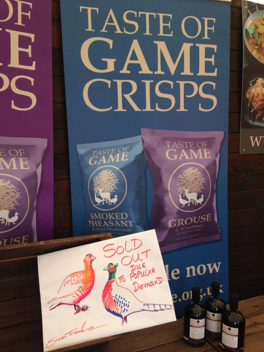 EatGameUK's tweet photo. What a fantastic way to start the day #greatsuccess #gamecrisps @TheGameFair http://t.co/UUpXXRKhFV