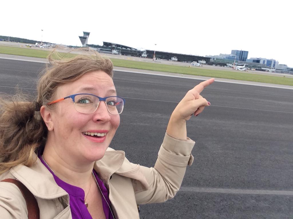 Piritta's tweet photo. Thanks @HelsinkiAirport for the invitation to the Runway 1 #runwayopening! What a great experience. #reissupiritta http://t.co/BnutXuy0Yd