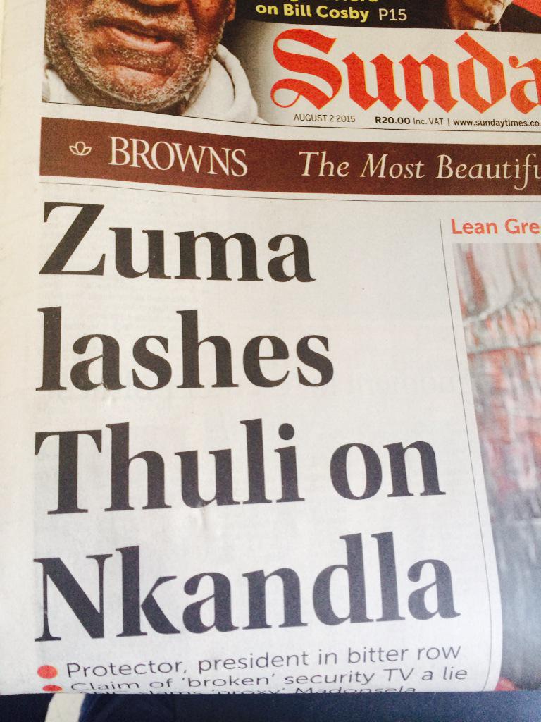 justicemalala's tweet photo. The way #Zuma lashes @ThuliMadonsela3 an alien landing in SA would think SHE built herself a R246m house. #Nkandla http://t.co/ftrAcrtFR3