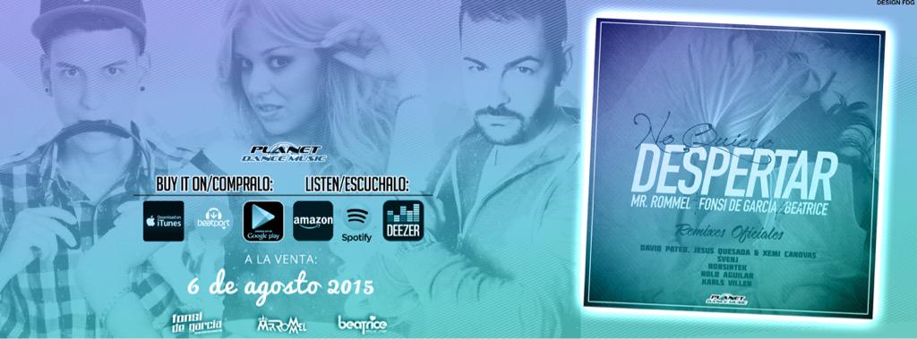 Faltan 4 días ¡PEDIDO ANTICIPADO!
►ITUNES: itunes.apple.com/es/album/no-qu… <a href="/planetamixrec/">Planeta Mix Records</a> <a href="/BeaMhyv/">BEATRICE</a> <a href="/OfficialRommel/">Mr. Rommel</a>