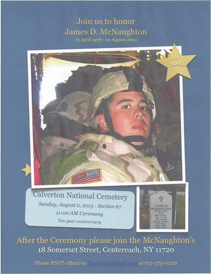 JoJoLongIsland's tweet image. Remember Army SSG James McNaughton of Centereach NY KIA 10 yrs ago today, 1st #NYPD Police officer killed in Iraq