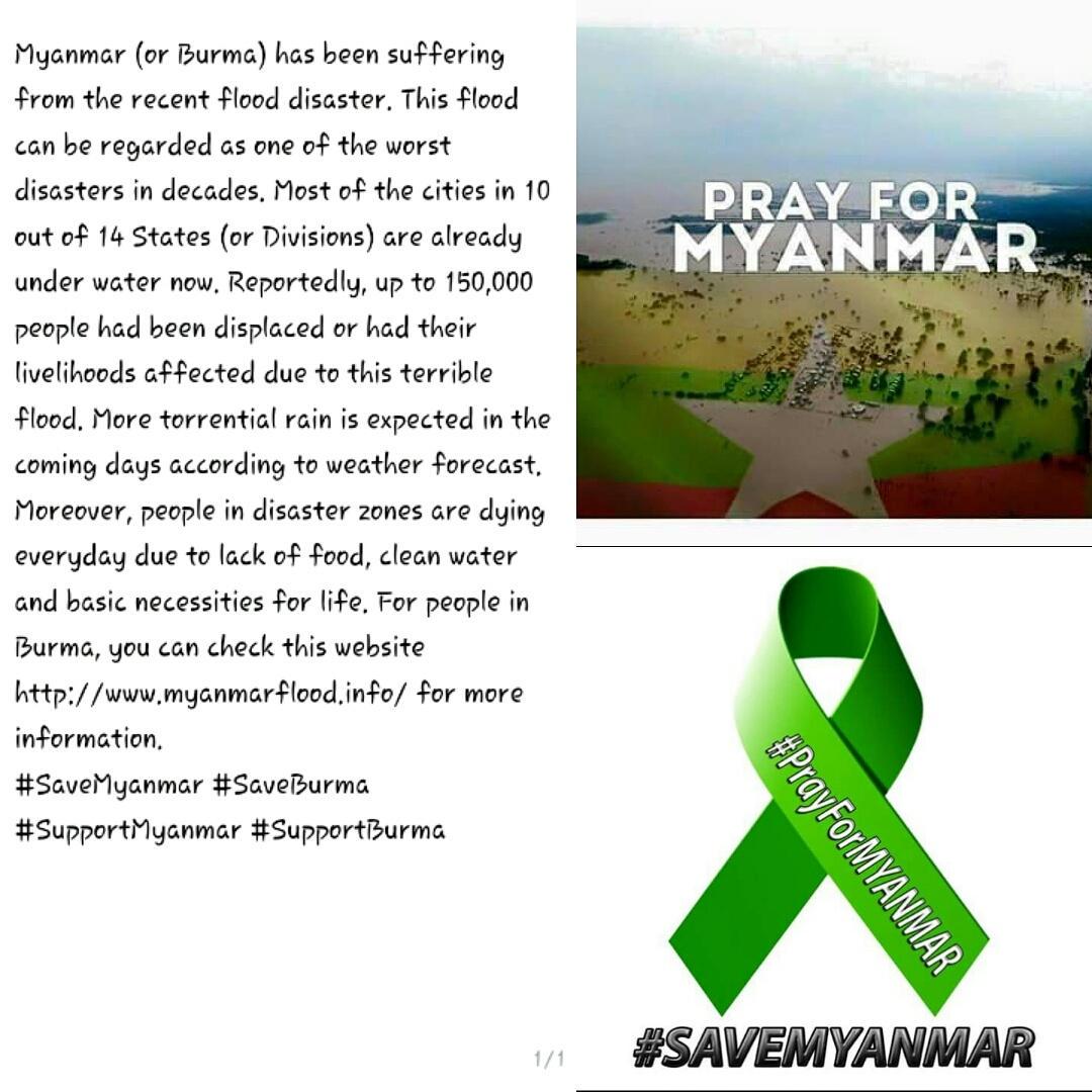 UNIQMM_'s tweet photo. @UNIQ_5 We'll donate money&amp;any needs to flood effected regions as #Yibo #Sungyoun Birthday Present 🙏 #SaveMyanmar http://t.co/7oPxuEWjFD
