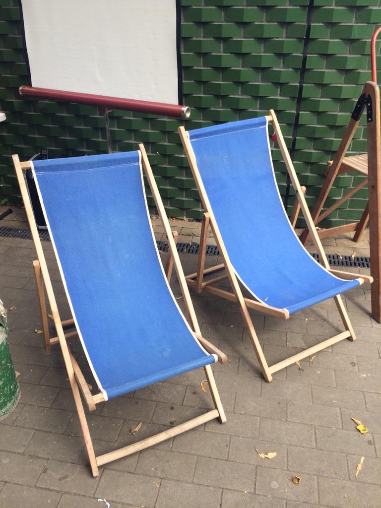 A pair of deck chairs? We have these beauties for sale <a href="/foodandflea/">WHampstead Food&Flea</a> today - get them before they're gone! <a href="/ILOVENW6/">I ❤ NW6</a>