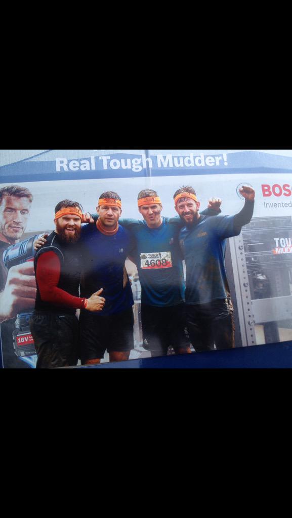JonnyGrav's tweet photo. Top day at @ToughMudder Yorkshire  @RojGordon  @nelly9878  @alexgoodyear87 #mandown http://t.co/55LUppODSb