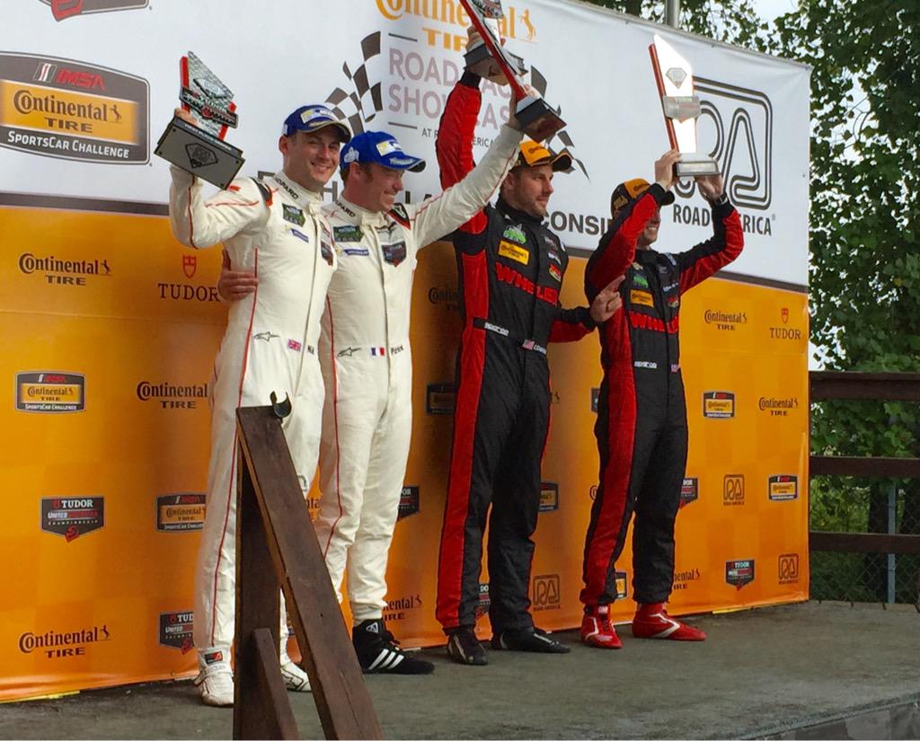 PorscheRaces's tweet image. Congratulations to the winners of GTLM Road America: @NickTandyR (l.) and @PatrickPilet on Porsche 911 RSR