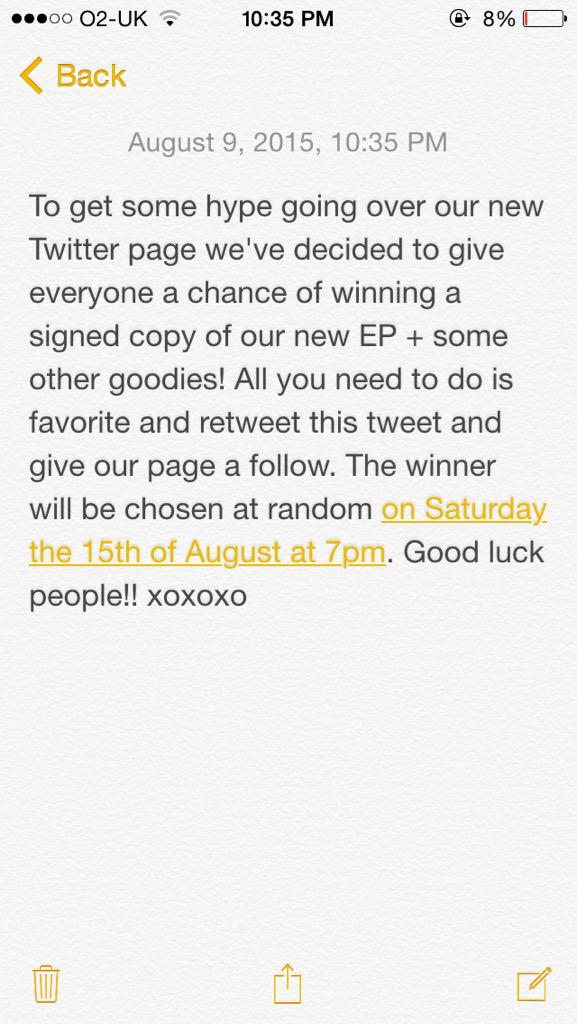 Bencipolla_band's tweet photo. Follow, retweet and favorite for a chance to win a signed EP and much, much more! Xoxoxo http://t.co/mPbPMlrTGq