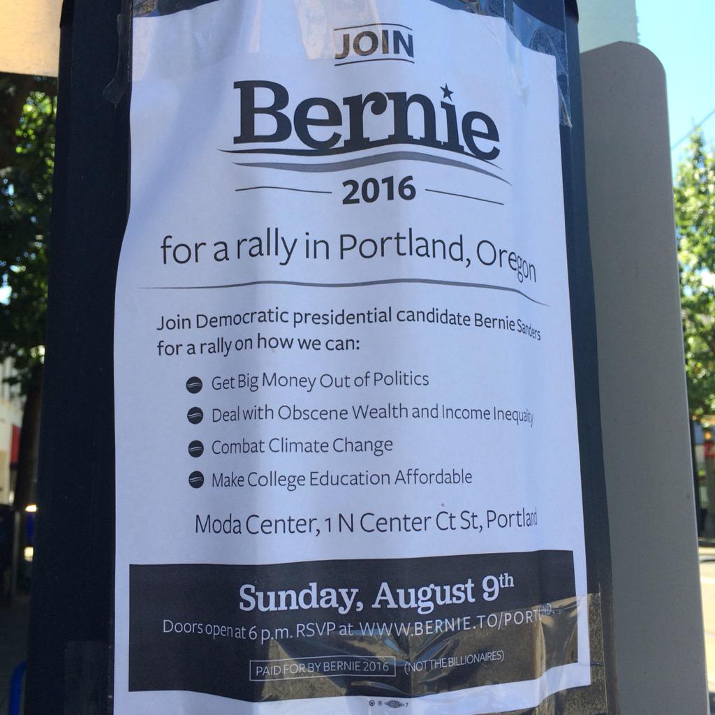 OR4Bernie's tweet image. .@BernieSanders is in town tonight! Are you ready #Portland?! @ModaCenter doors open at 6. #FeelTheBern #PDXBern