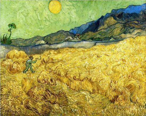 AlessandroForn6's tweet photo. VAN GOGH,"WHEAT FIELD WITH REAPER AND SUN" 1889 #art #iloveart #artwit #twitart #iloveart #vangogh #vincent #provence http://t.co/iyoMaU6jV2