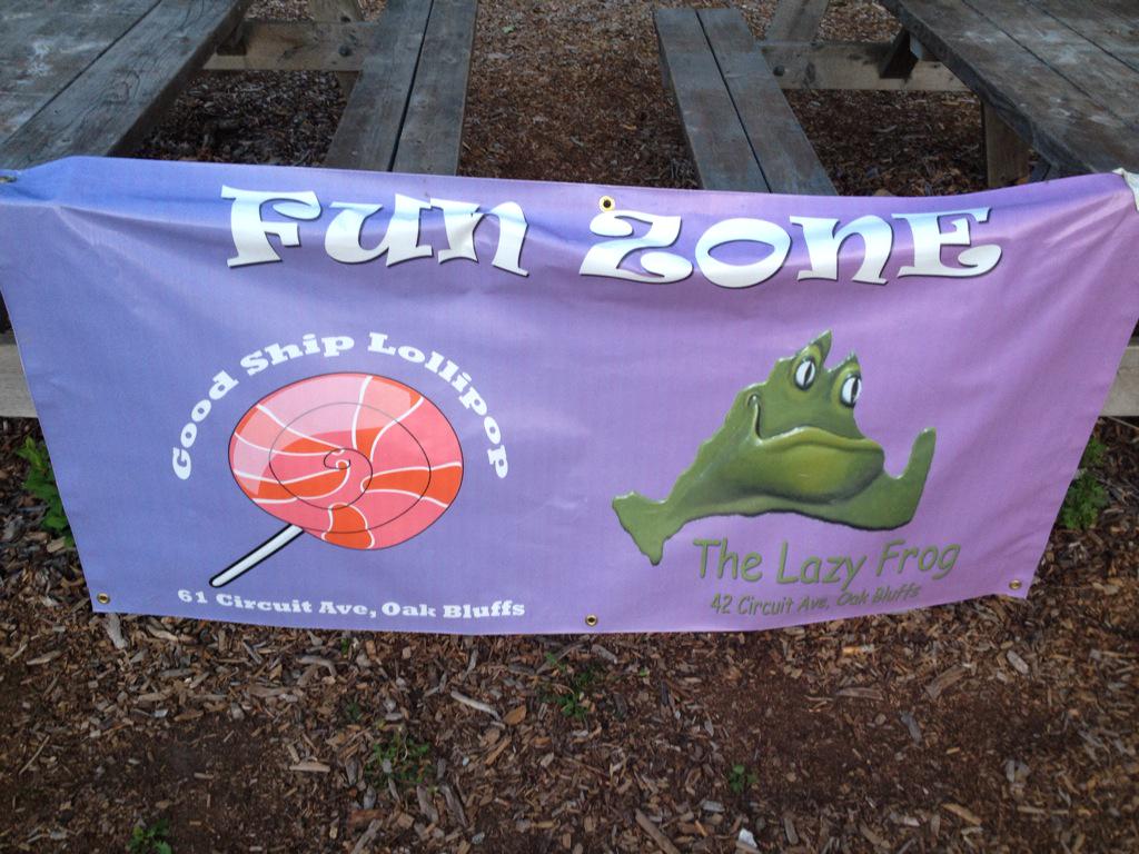 Enter the Fun Zone
Last home baseball game <a href="/mvsharks/">MV Sharks</a> - Play in between pitches #lazyfrogmv #Marthasvineyard #mvsharks