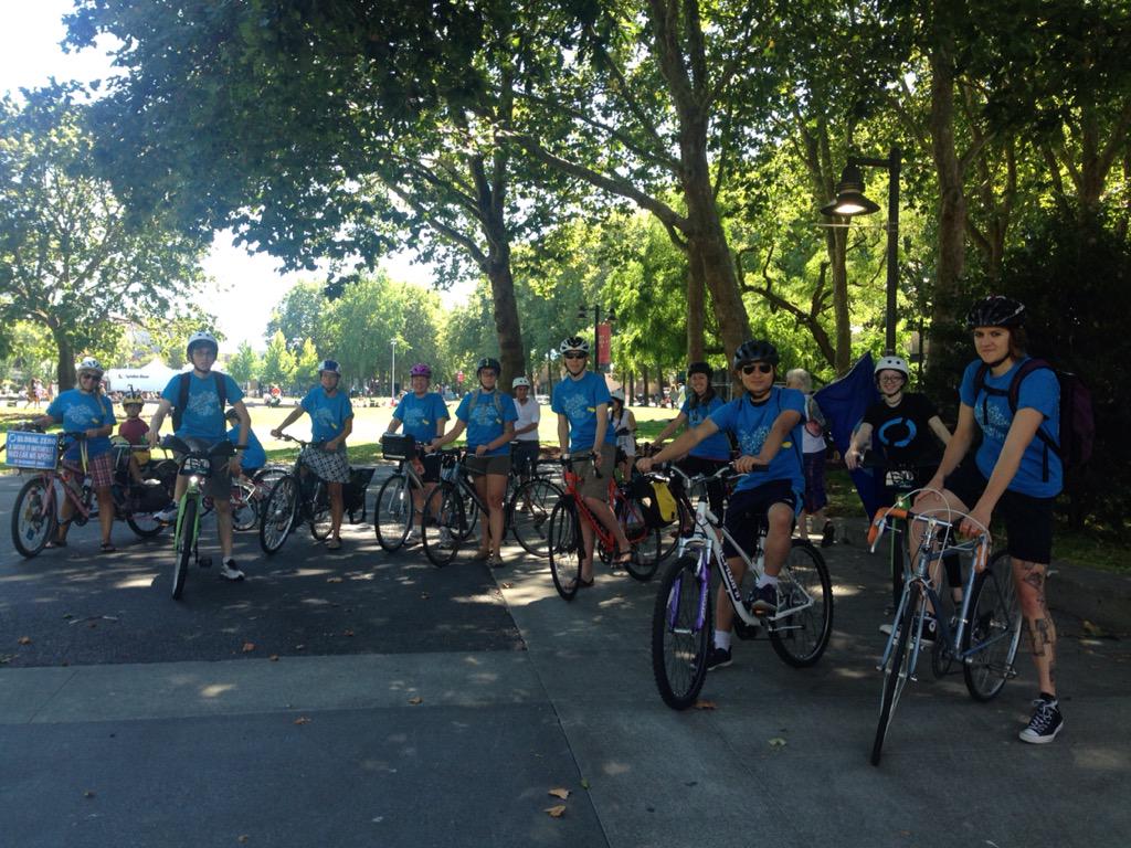 GlobalZeroUW's tweet photo. Biking around Seattle to #EliminateNukes http://t.co/FkHSrYRZOm
