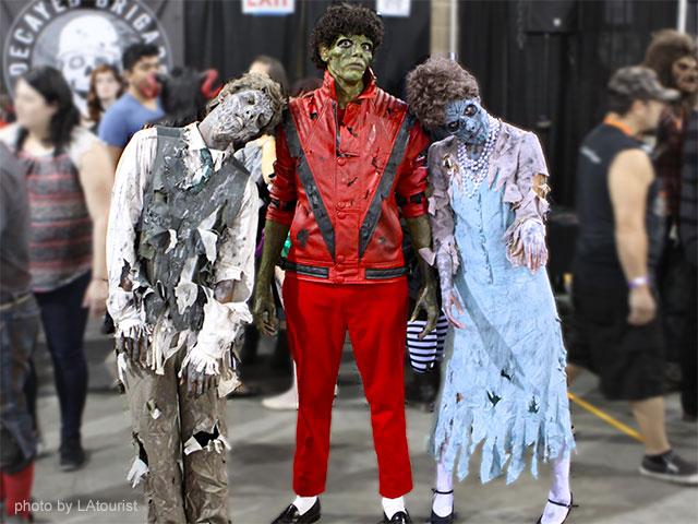 LAtourist's tweet photo. #ScareLA 2015 - Bone Yard Effects performed a dance to the tune of Michael Jackson's Thriller. http://t.co/10Hvi3wDd2 http://t.co/wuJmc4JjFe