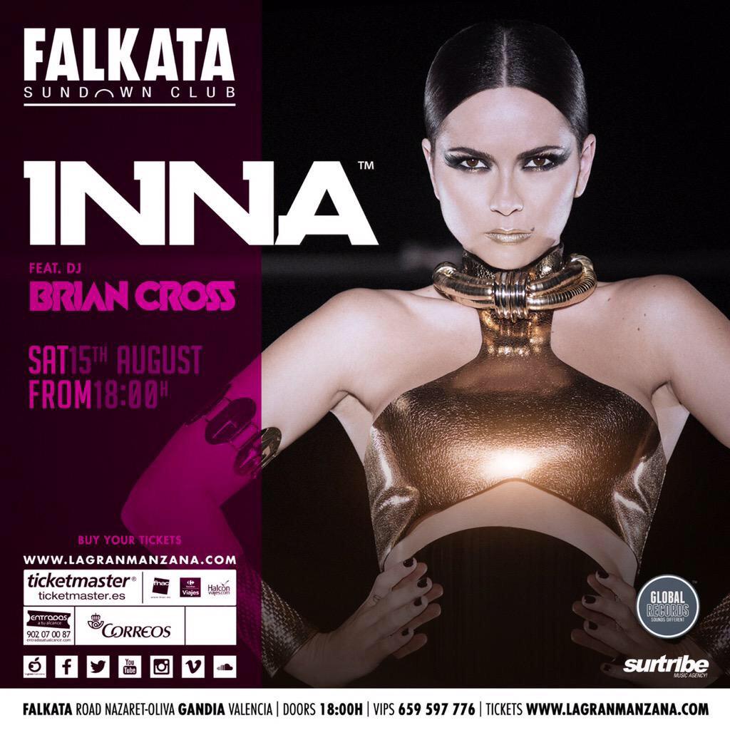 FalkataGandia's tweet photo. Sábado 15 Especial @FalkataGandia  con @inna_ro @BrianCrossIbiza @Miguelaparisidj  apertura puertas18.00    +16  😜 http://t.co/5rqyo9g3Zk