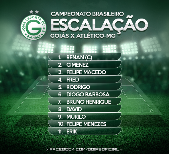 @goiasec_oficial escalado para encarar o Atlético-MG