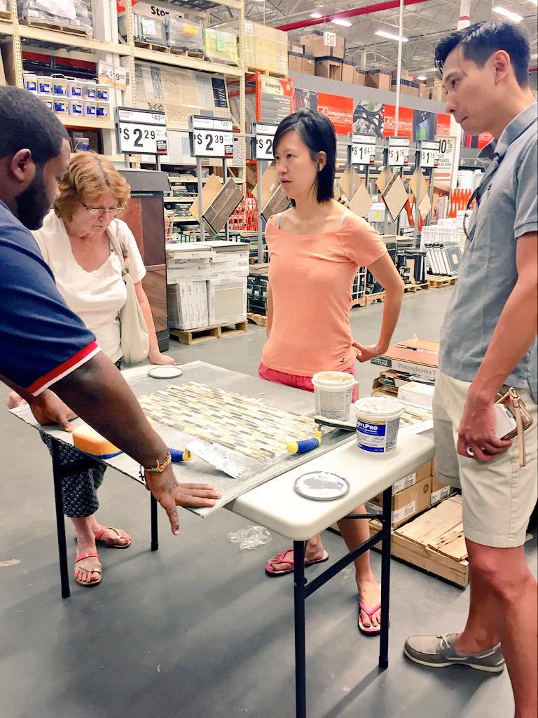 opichardo81's tweet photo. Empowering our customers w BackSplash Clinic #DIY #HD1277 @MileyShakira @HomeDepot http://t.co/y2mxlgek4l