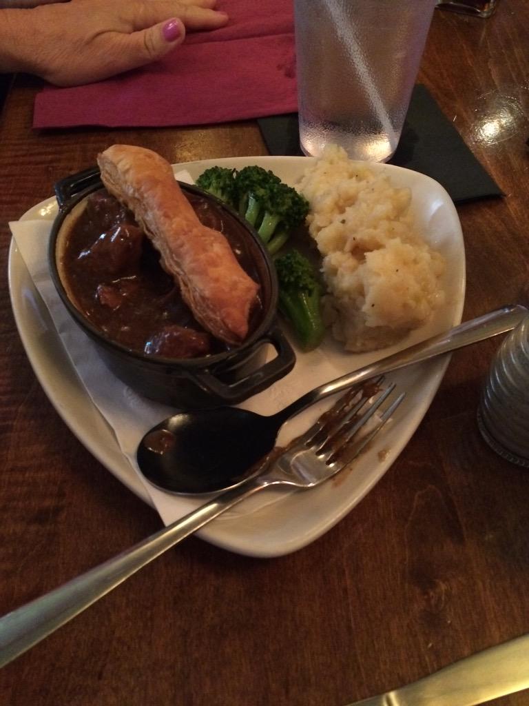 First stop of the day. Steak and Guiness pie <a href="/theirishharppub/">Irish Harp Pub NOTL</a> #Niagara #food #yummy