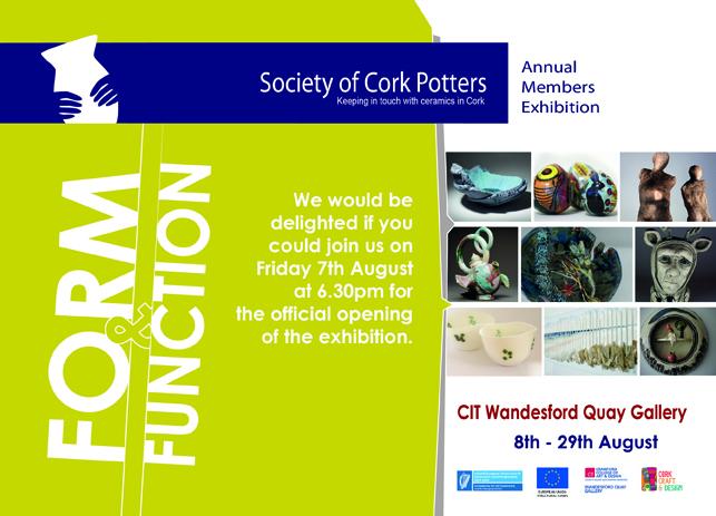 CorkPotters's tweet photo. A great opening of Form &amp; Function on Friday evening! Running until Sat 29th August at @WandesfordQuay in Cork city http://t.co/D5yqovp1IQ