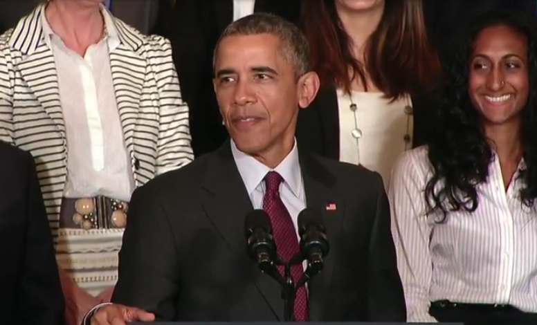 CNET's tweet photo. Obama pushes for more diversity in tech at the first-ever White House Demo Day http://t.co/NVIYs9Wgjq http://t.co/9UKdLUQZe6