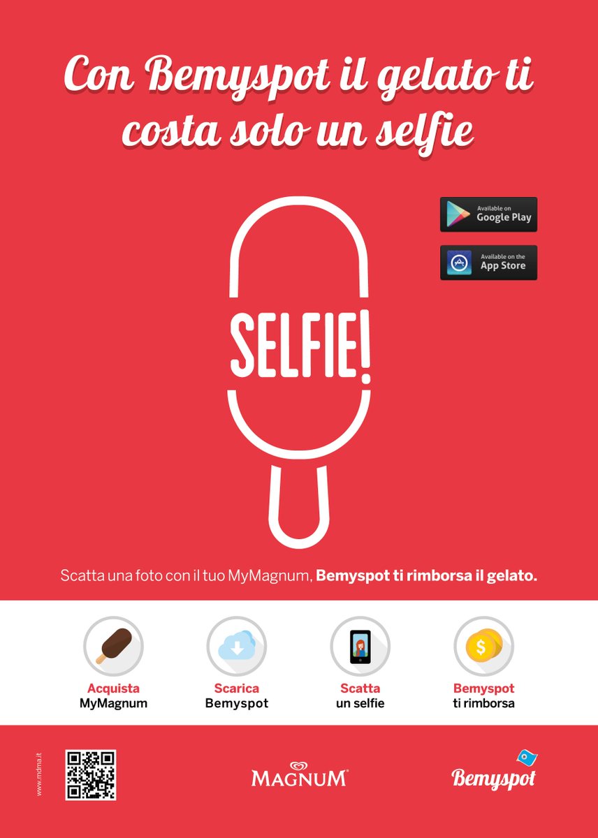 BeMySpot's tweet photo. E' partita la Campagna Algida #Expo2015 con BeMySpot il tuo getalo #MyMagnum ti costa solo un Selfie. Ti aspettiamo http://t.co/0WiPMgXdQn