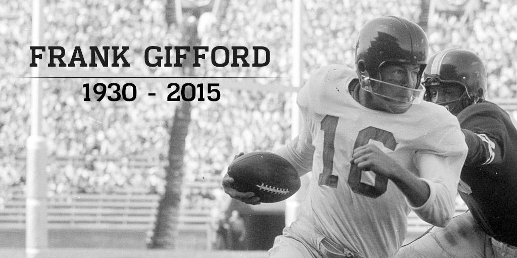 NFL's tweet photo. A sad day for all of football...

NFL Hall of Famer Frank Gifford has died at the age of 84: http://t.co/GPWa88f8Qy http://t.co/WC36B99bNQ