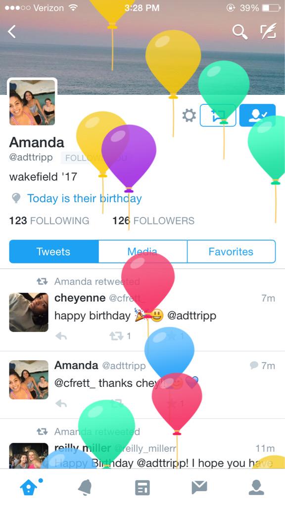  HAPPY BIRTHDAY AMANDA! Hope your day is absolutely fantastic Much love for you  