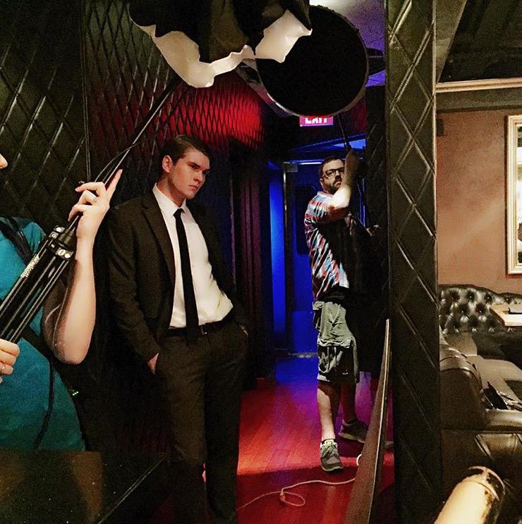PHXFashionWeek's tweet photo. #ModeloftheYearKaleb looking #MadMen dapper at Second Story Liquor Bar #Scottsdale #PrintChallenge http://t.co/si9lPt1Z87